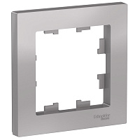 Рамка Schneider Atlas Design алюминий 1-местная ATN000301 