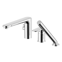 Смеситель НИКА на борт ванны 3 отверстия хром Aquatek AQ1848CR