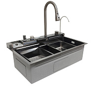 Мойка  из нержавеющей стали врезная HB7545FB-W1 750*450*220мм SANTREK AQUA 330930