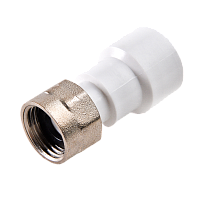 Муфта с накидной гайкой полипропилен D25-3/4" белый цвет РВК 020605