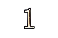 Цифра самокл. мал. золото "1" (упак.)