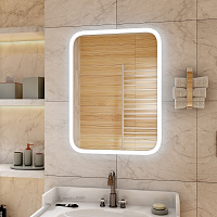 Зеркало Континент Glamour 50*70см LED подсветка, антизапотевание, сенсор ЗЛП490