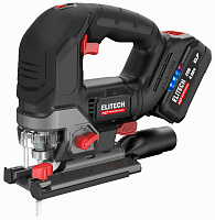 Лобзик аккумуляторный ELITECH HD CJS 2010LPLE  (рукоятка-скоба) кейс 20В пропил-130мм б/щ 1акк*4.0а/ч+з/у (E2206.043.01)