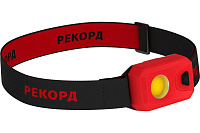 Фонарь налобный Рекорд SH-450 (3*LR03) 2Вт красный Рекорд 23703