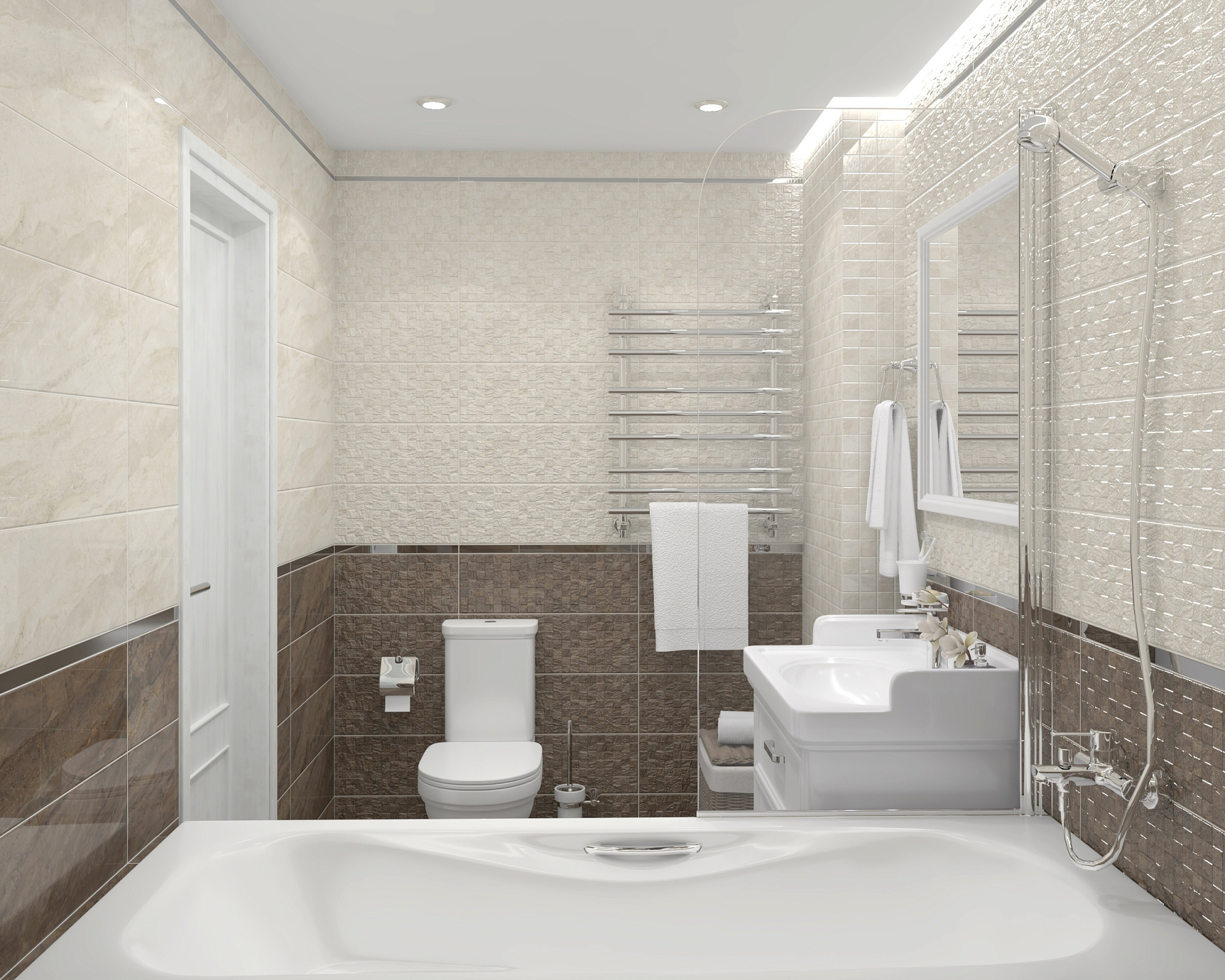 Плитка настенная Royal бежевая мозаика 20*60см Laparet 60053 купить 3