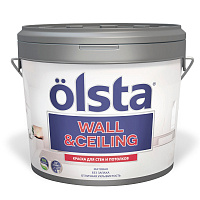 Краска для стен и потолков Olsta Wall&Ceiling белый (База A) 0.9 л