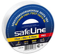 Изолента белая Safeline 19мм*25м 88574