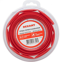 Трубка термоусаживаемая красная 5,0/2,5мм -2,44 м REXANT 29-0024