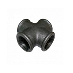Крестовина чугунная черная 1/2" (Ду15)