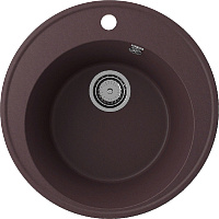 Мойка для кухни Ulgran Quartz Nora 485-06 кварцевая круглая D48,5см трюфель