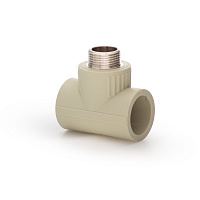 Тройник комбинированный PPR 32*3/4" Lammin наружная резьба полипропиленовый серый Lm31046032020G
