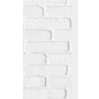 Панель ПВХ 2700*250*8мм кирпич белый KronPlast 347/0168/1