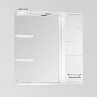 Шкаф зеркальный Ирис 75С с подсветкой белый, Style Line ЛС-00000020