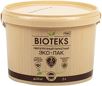 Лак паркетный BIOTEKS Эко-Лак полуматовый база LD бесцветный (2л)