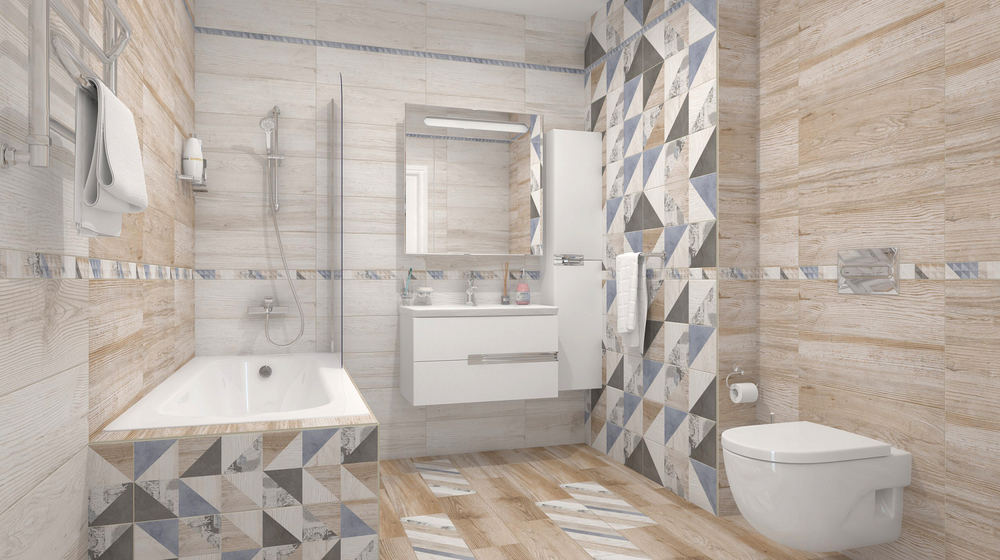 Керамогранит напольный Вестанвинд 20*60см цвет бежевый LB-CERAMICS 6064-0040 купить 3