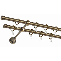 Карниз металлический СМ-2401/200/2Р РБ 2-рядный 2.0м Delfa