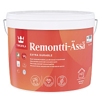Tikkurila Remonti Assa акрилатная краска для стен и потолков белая (База А) 9 л
