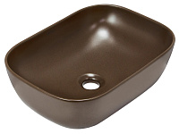 Раковина накладная K-M6513BRN 455*320*135мм коричневый матовый HOLLER 342945