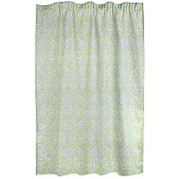 Штора готовая VERRAN Paisley на шторной ленте зеленая 140*260см 315-04
