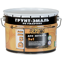 Грунт-эмаль по ржавчине Dali 3 в 1 RAL 9005 черный 10 л