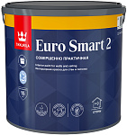 Tikkurila Euro Smart 2 краска для стен и потолков белая (База VVA) 2.7 л