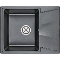 Мойка кухонная Granula GR-6201 прямоугольная 62*50см с универсальным крылом шварц