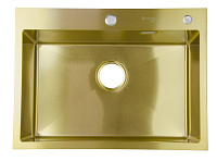 Мойка из нержавеющей стали врезная D6548HG PRO 650*480*220мм ЗОЛОТО SANTREK AQUA 338023