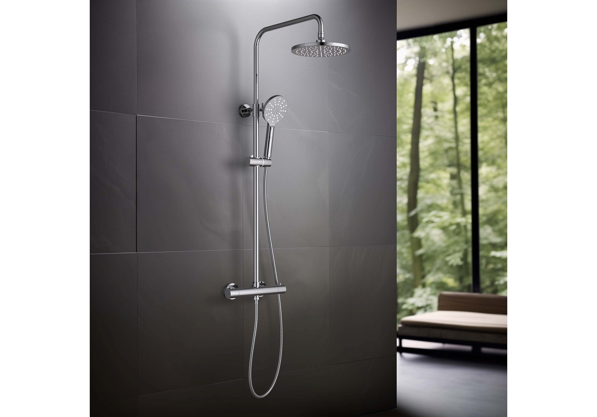 Система душевая ЕВРОПА термостатическая хром Aquatek AQ2343CR купить 4