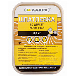 Шпатлевка акриловая по  дереву дуб (бежевый) Лакра (0.6кг)