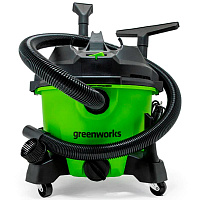 Пылесос Greenworks G120WDV строительный (влажн/сух/выдув) 1200Вт, 2830л/мин 225мБар бак-34л