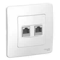 Розетка Blanca BLNIS045451 компьютерная RJ45 с/у двойная кат.5Е белый