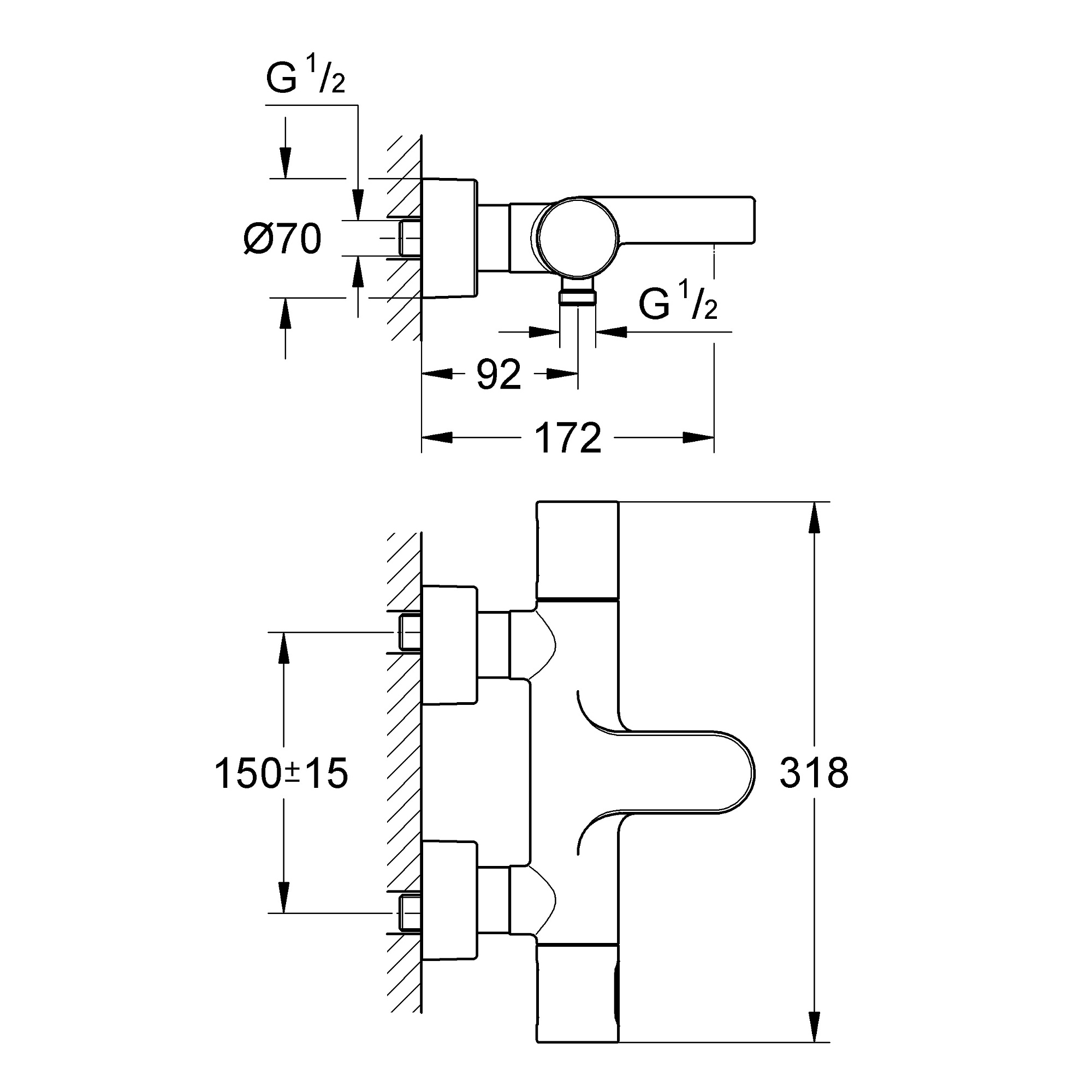 Смеситель Grohtherm 3000 Cosmopolitan для ванны термостатический цвет хром, GROHE 34276000 купить 5