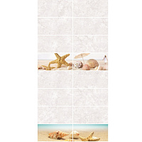 Панель ПВХ 2700*250*8мм Ракушки плитка KronPlast 0148
