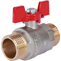 Кран шаровой 1" наружная-наружная резьба ROMMER ручка бабочка RBV-0007-0410225