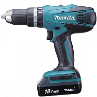 Аккумуляторная дрель-шуруповерт Makita HP457DWE ударная Li-Ion+кейс 