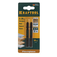 Пилка для лобзика T119B CrV 2-15мм по дереву 2шт KRAFTOOL 159535-2