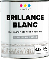 Краска для потолков и лепнины Vincent Brillance Blanc - 0.8 л