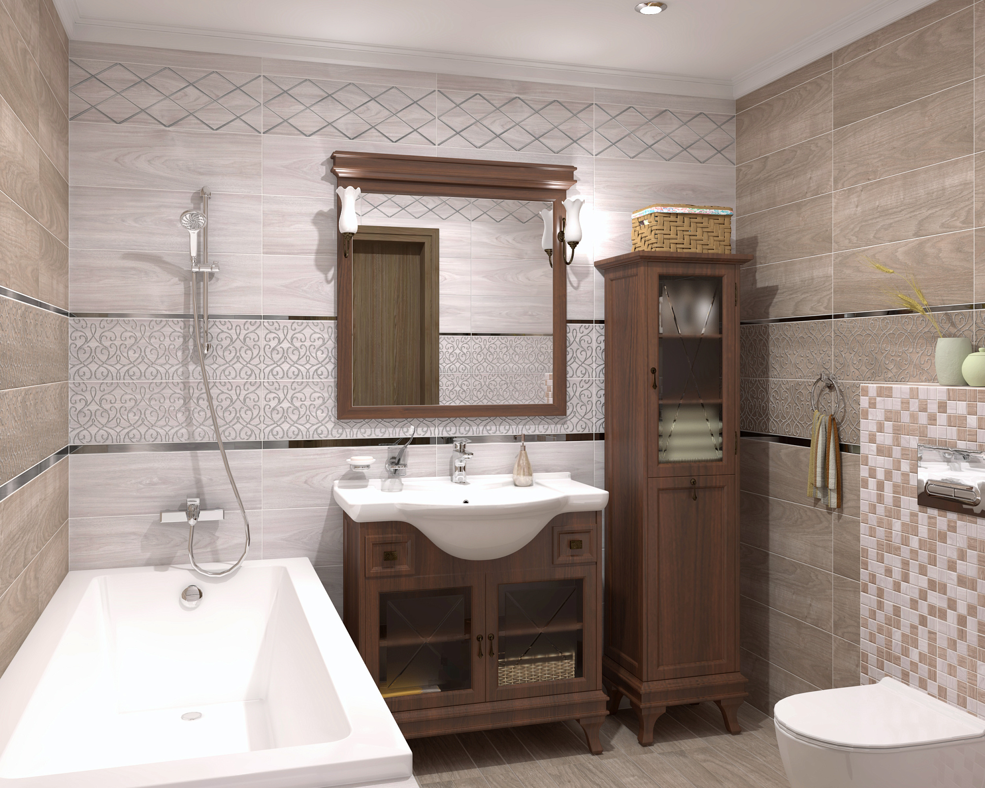 Декор Envy Аttimo 20*60 см цвет бежевый, Ceramica Classic 17-05-11-1192-0 купить 4