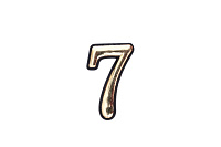 Цифра самокл. мал. золото "7" (упак.)