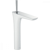 Смеситель HANSGROHE PuraVida 15072400 для раковины с высоким изливом белый/хром