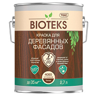 Краска для деревянных фасадов ТЕКС Профи полуглянцевая (База А) белый 2.7 л