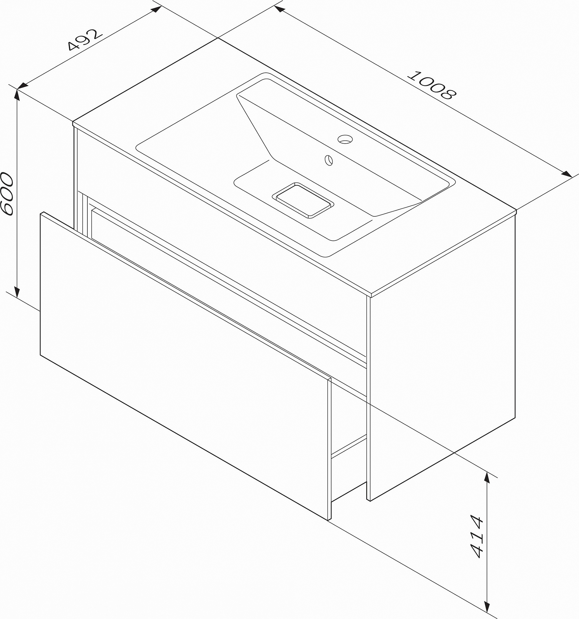 Тумба подвесная INSPIRE V2.0 с раковиной INSPIRE 100 3 ящика графит матовый AM.PM M50AFHX1003GM доставка Нижний Новгород 8 Тумба подвесная INSPIRE V2.0 с раковиной INSPIRE 100 3 ящика графит матовый AM.PM M50AFHX1003GM купить 8