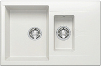 Мойка кухонная Polygran Brig-770 473400 прямоугольная 2 чаши 77*50см белый хлопок №36