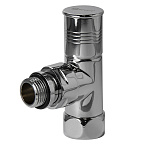Вентиль угловой 3/4"*1/2" гайка-штуцер для полотенцесушителя хром (пакет) СТМ CPV03412