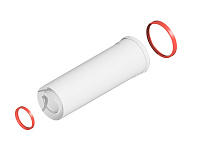 Удлинитель дымохода коаксиальный раструбный  60/100 L500 Rommer RCA-6010-000500