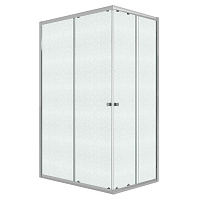 Ограждение душевое Eco 120*90*190 раздвижное профиль хром стекло матовое Niagara NG-1129-14QMT