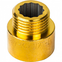 Удлинитель внутренняя-наружная резьба латунь 1/2*15мм STOUT SFT-0001-001215