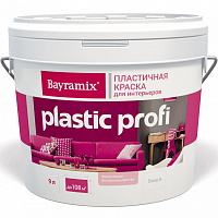 Краска пластичная Plastik Profi для интерьеров белая BAYRAMIX BPP-132/090 (9.0л/13.2кг)