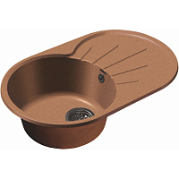 Мойка кухонная GranFest RONDO GF-R-750L овальная с крылом 746*455мм терракот