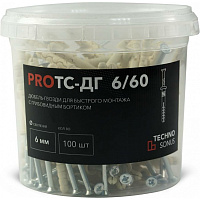 Дюбель-гвоздь ТС-ДГ  PRO 6*60мм 100 штук в упаковке ТехноСонус 1400300086